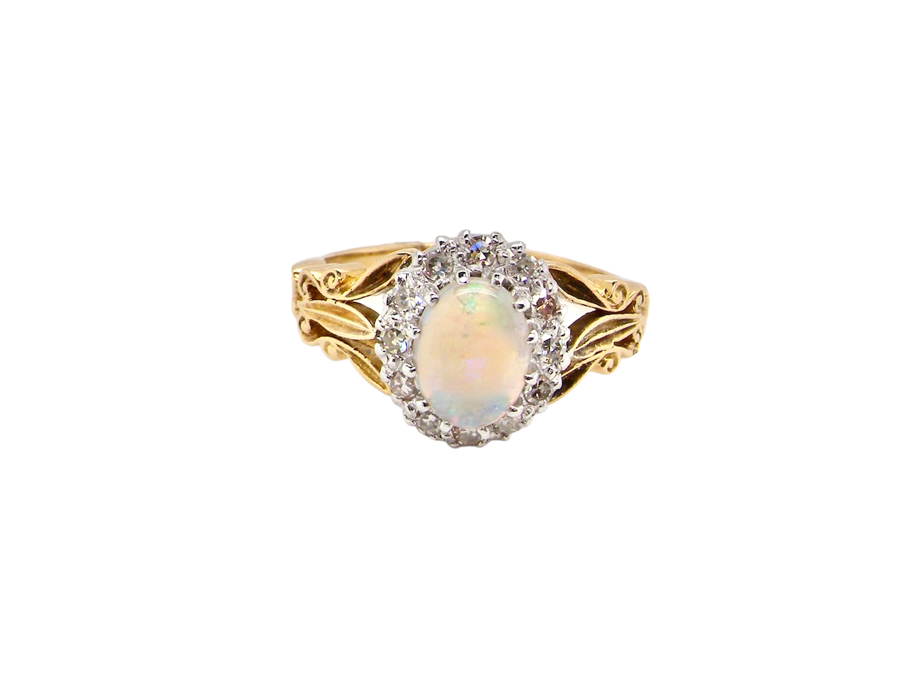 opal and diamond ring