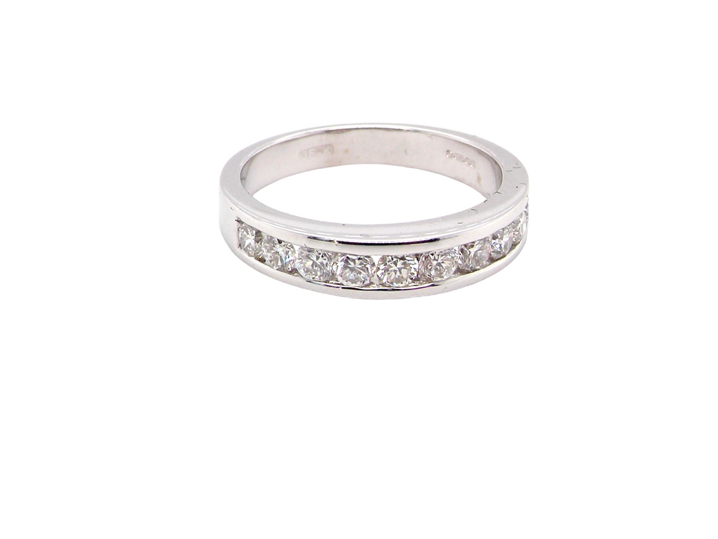 Size 'L' or '5.25' Platinum & Diamond Art Deco Eternity Ring – Fetheray