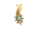 vintage emerald and diamond earrings