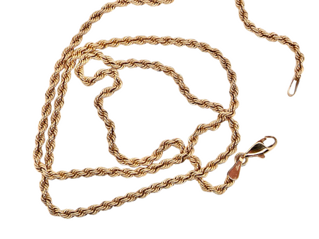 A 9 carat gold rope neck chain