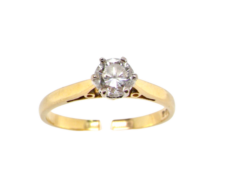 half carat solitaire diamond ring