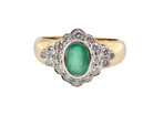 emerald and diamond ring