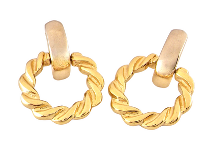 A pair of 18 carat gold earrings