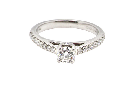 platinum solitaire engagement diamond ring