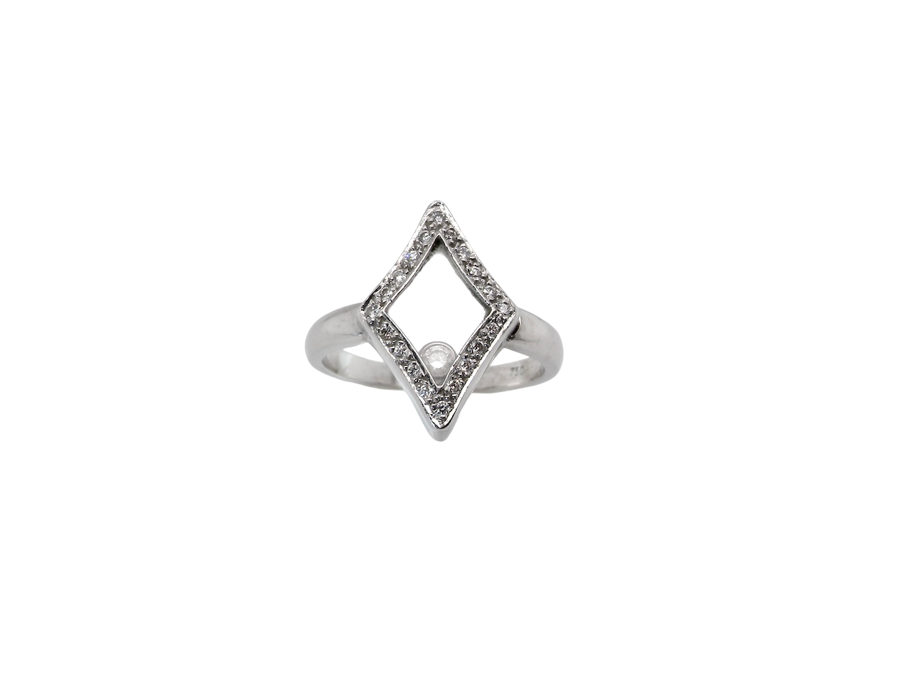 A marquise shaped  'Happy Diamonds' style ring