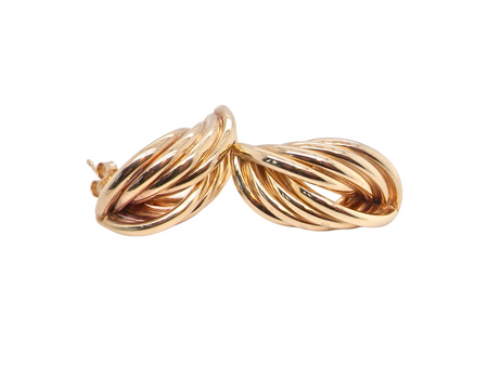 A pair of feature knot style earrings