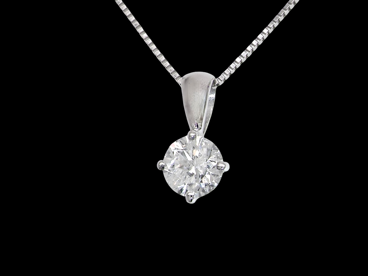 A Classic Solitaire Diamond Pendant
