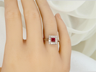 A Ruby and Diamond cluster ring
