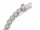 An elegant and beautifully crafted&nbsp;9 carat white gold diamond tennis bracelet clasp