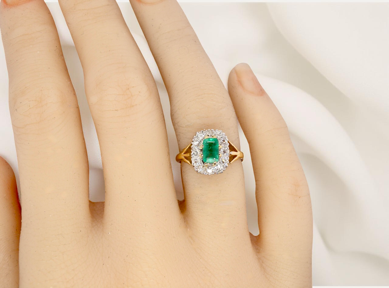 A vintage Emerald and Diamond ring