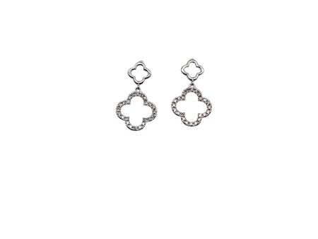 Each earring is set with brilliant cut white diamonds, to a total of 0.51 carats.&nbsp;