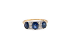 An antique Sapphire and Diamond ring