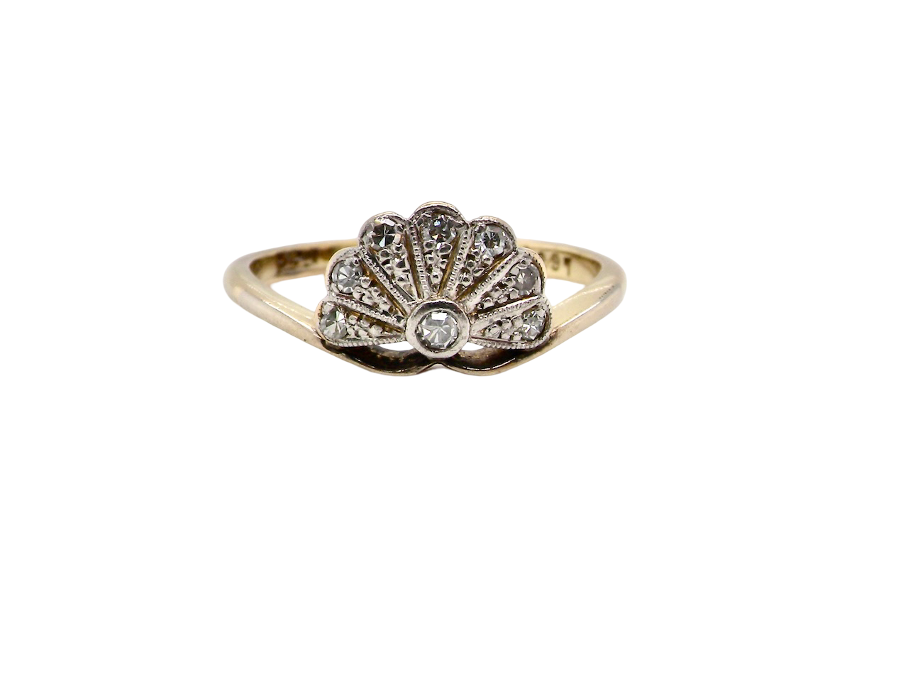 Edwardian Fan shaped Diamond Ring