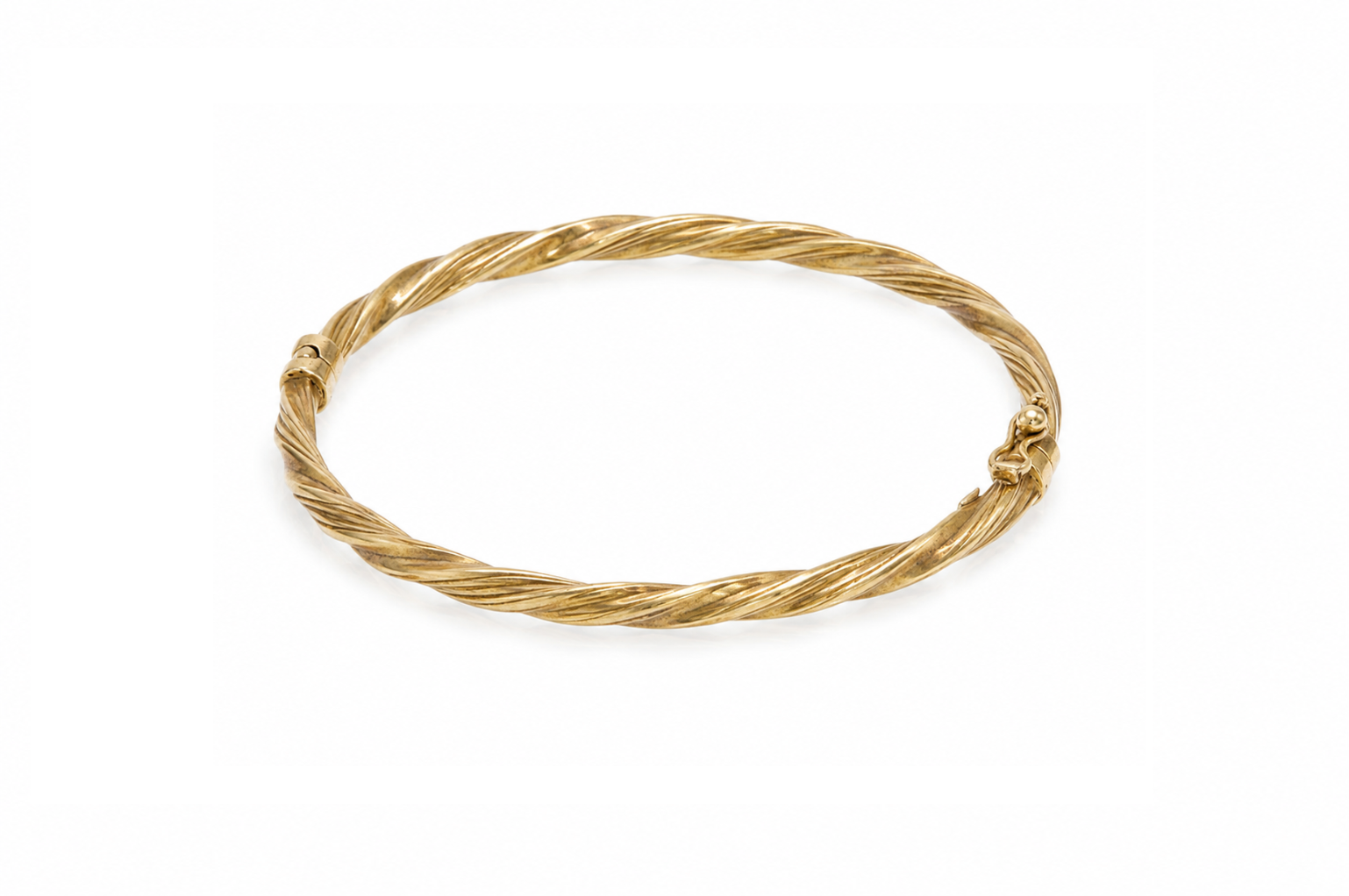 9ct gold twist bangle