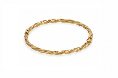 9ct gold twist bangle