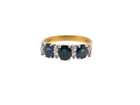 A Sapphire and Diamond Ring