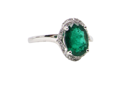 A NEW Emerald and Diamond Cluster Ring