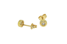 A pair of rim set diamond earrings
