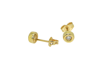 A pair of rim set diamond earrings