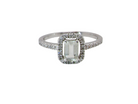 An aquamarine and diamond cluster ring