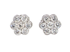  The diamonds measure approximately 2.6mm each, with an estimated total diamond weight of 0.40ct per earring (0.80ct total). Assessed as colour I–J and clarity SI.

The elegant daisy-style heads measure 9.3mm 