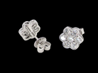 rear  The diamonds measure approximately 2.6mm each, with an estimated total diamond weight of 0.40ct per earring (0.80ct total). Assessed as colour I–J and clarity SI.

The elegant daisy-style heads measure 9.3mm 