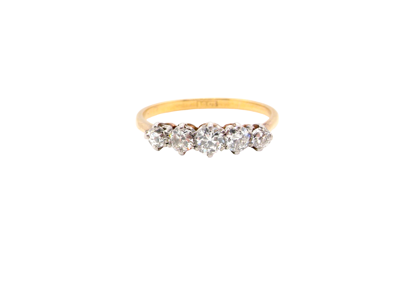 antique A vintage five stone diamond ring