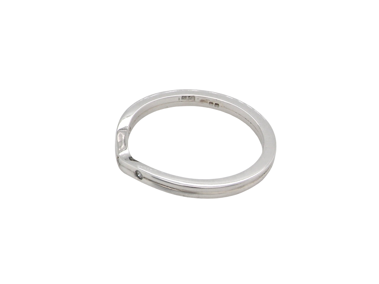 A diamond wishbone ring