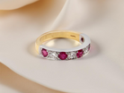  beautifully crafted 18 carat gold half-hoop eternity ring,  A