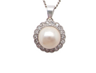 A Pearl and Diamond pendant