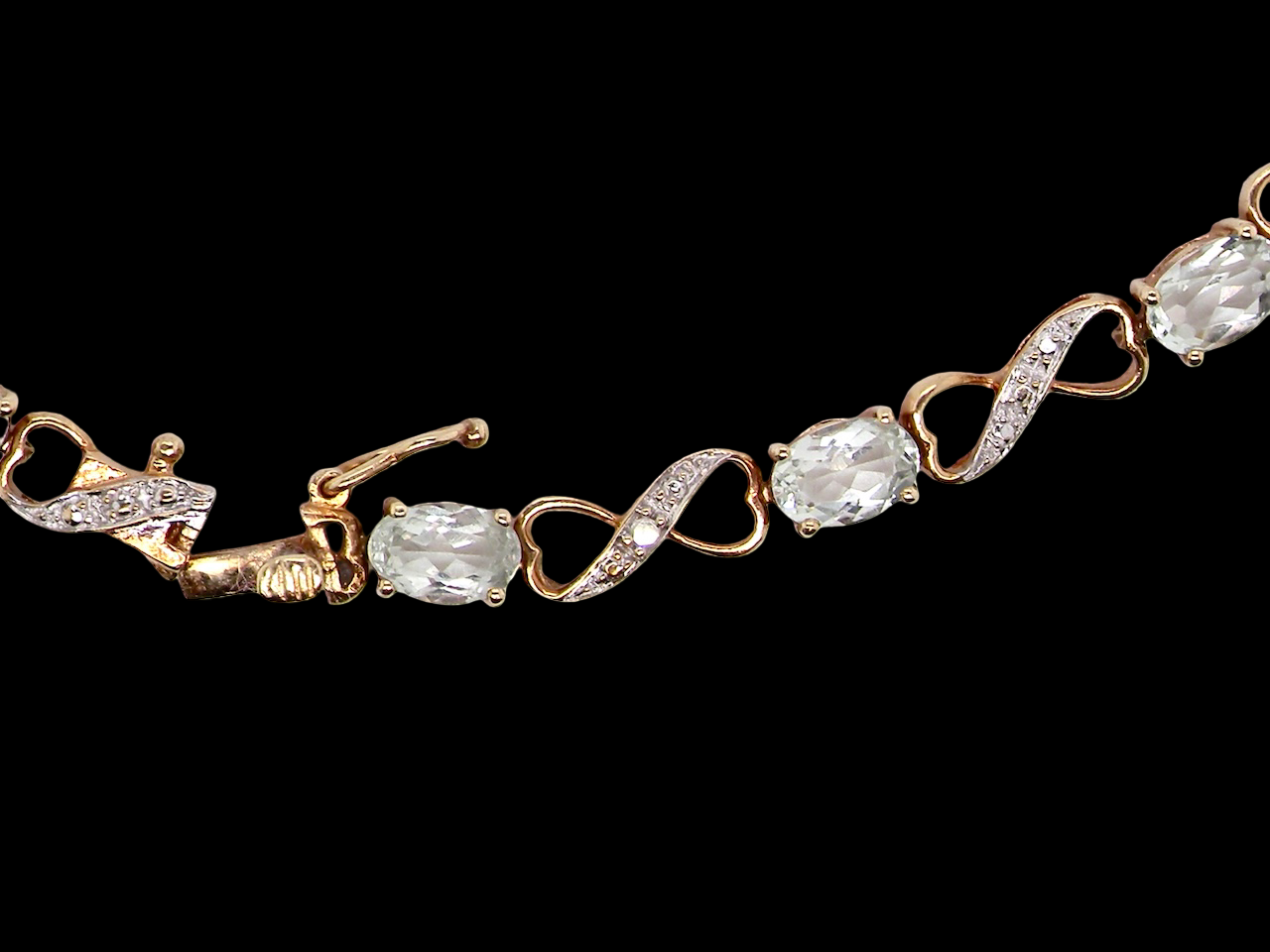 A Blue Topaz and Diamond bracelet