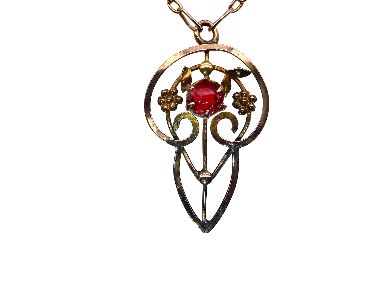 A Victorian Garnet pendant B