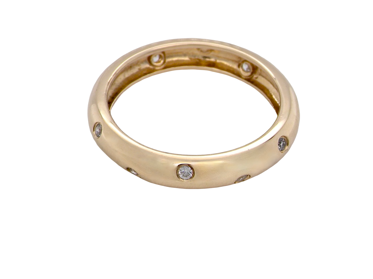 A cubic zirconia wedding ring