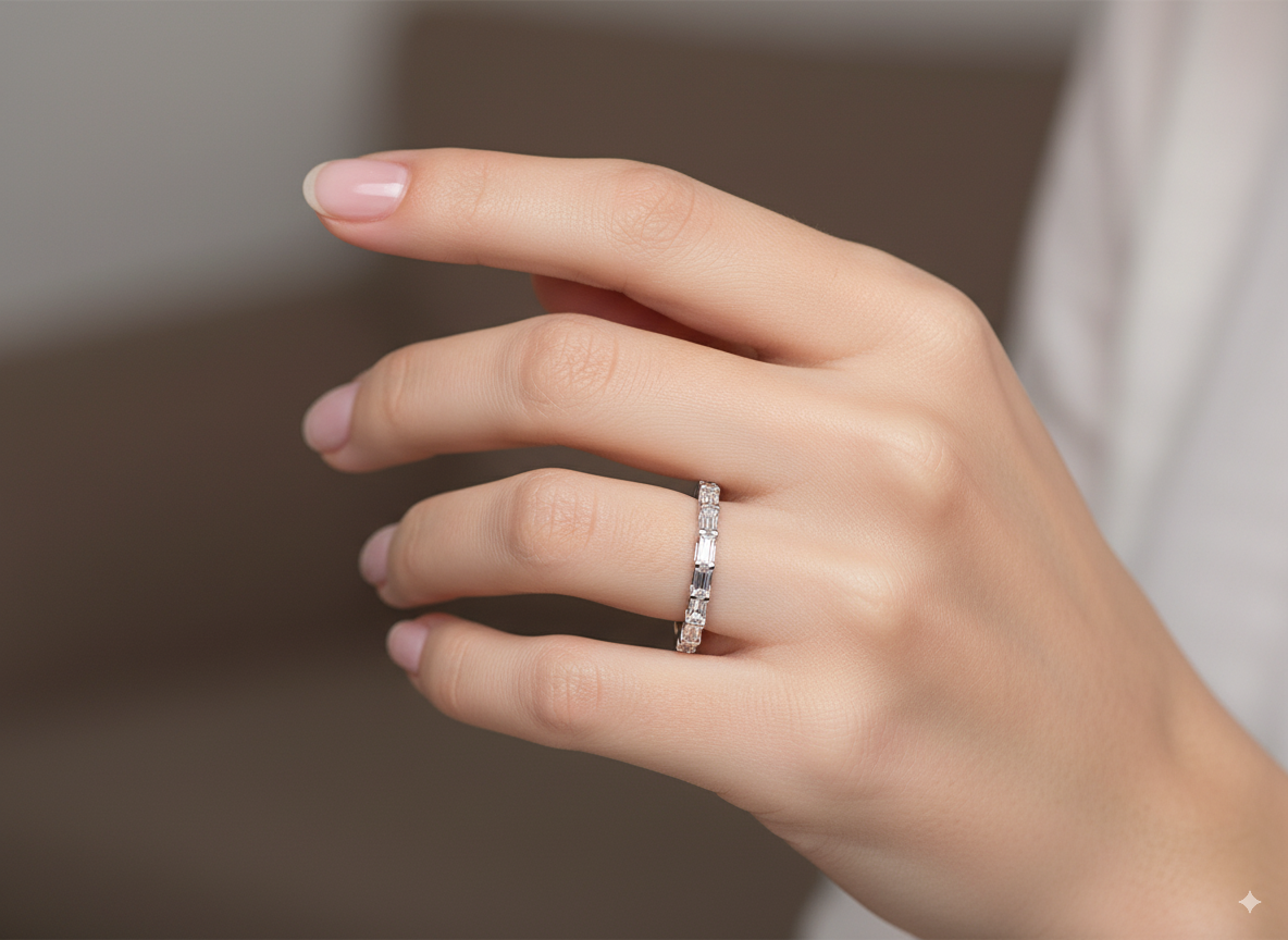 A platinum Diamond eternity ring