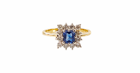 A vintage Sapphire and Diamond ring