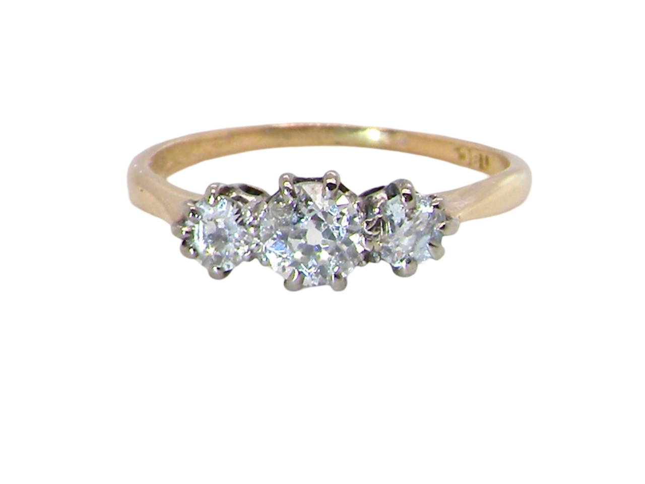 A vintage three stone Diamond Ring