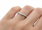 finger view Wishbone Diamond Eternity Ring
