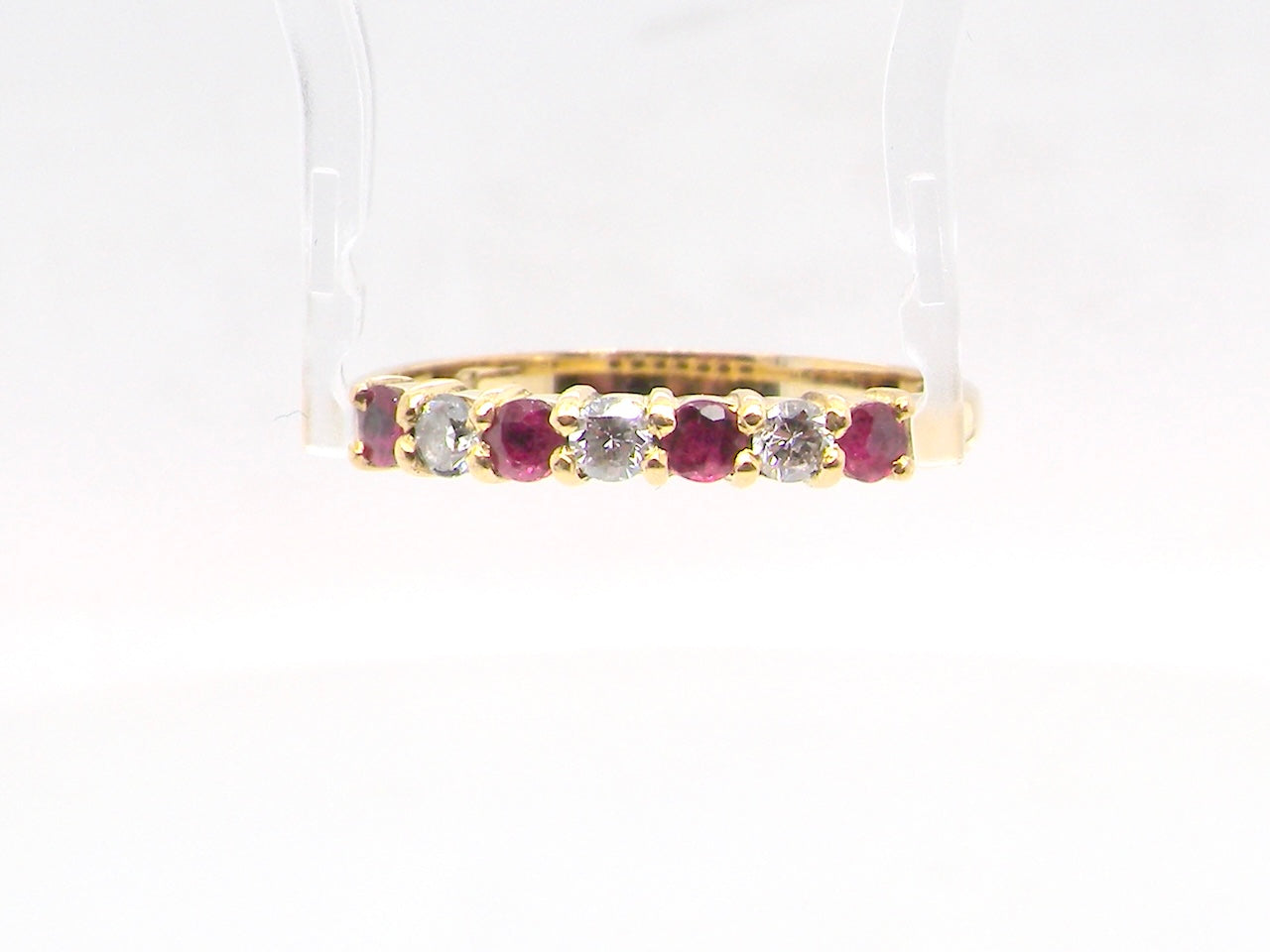 A Ruby and Diamond eternity ring 7 stone