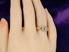  A 9 carat Gold Dress Ring with Sapphires – Victorian Style