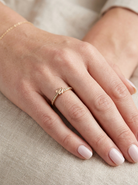 hand A Clogau ring which has set into the band twelve small white diamonds, each 1.2mm (est total 0.06 carats)
