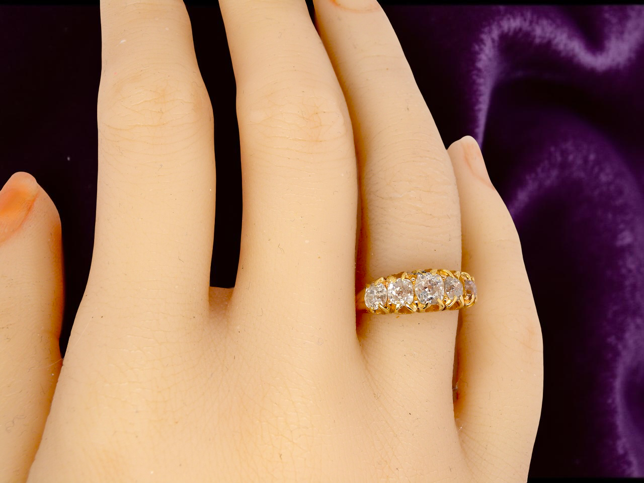 A Victorian Five-Stone Diamond Ring, Birmingham 1892