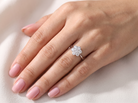 hand A fabulous vintage diamond cluster ring, beautifully crafted in&nbsp;18 carat white gold and set with seven fine brilliant cut white diamonds.