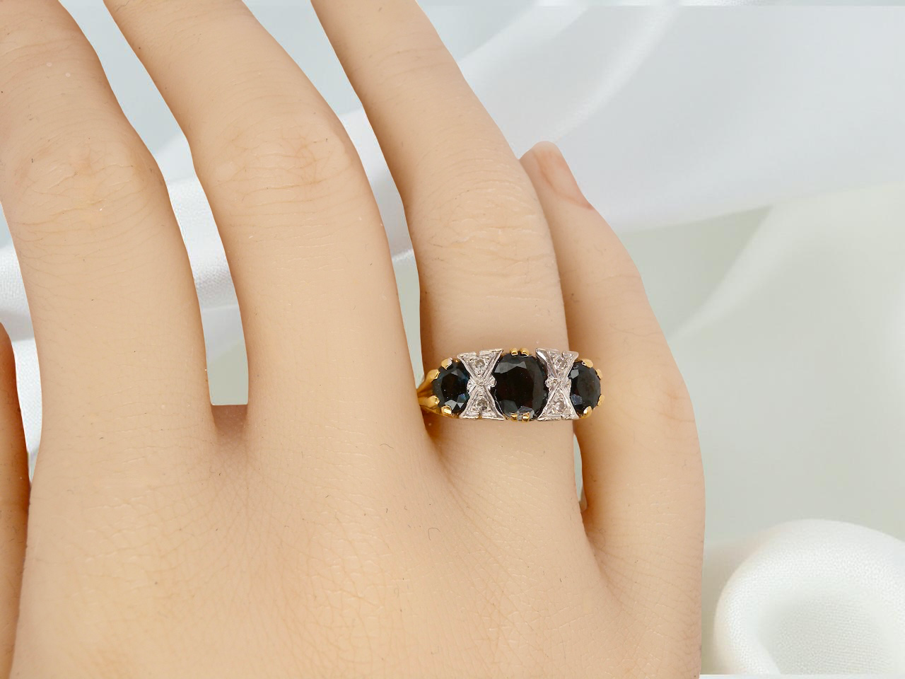 hand A faithful reproduction of a Victorian design. This ring from the early 1970s has copied the original boat shaped style from that period.&nbsp;