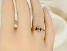A pink tourmaline and diamond ring