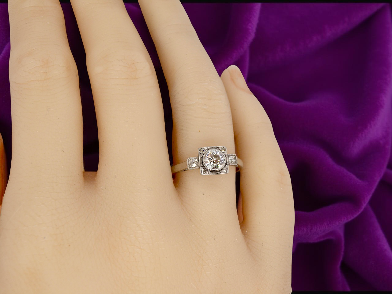 A vintage  Art Deco solitaire Diamond ring
