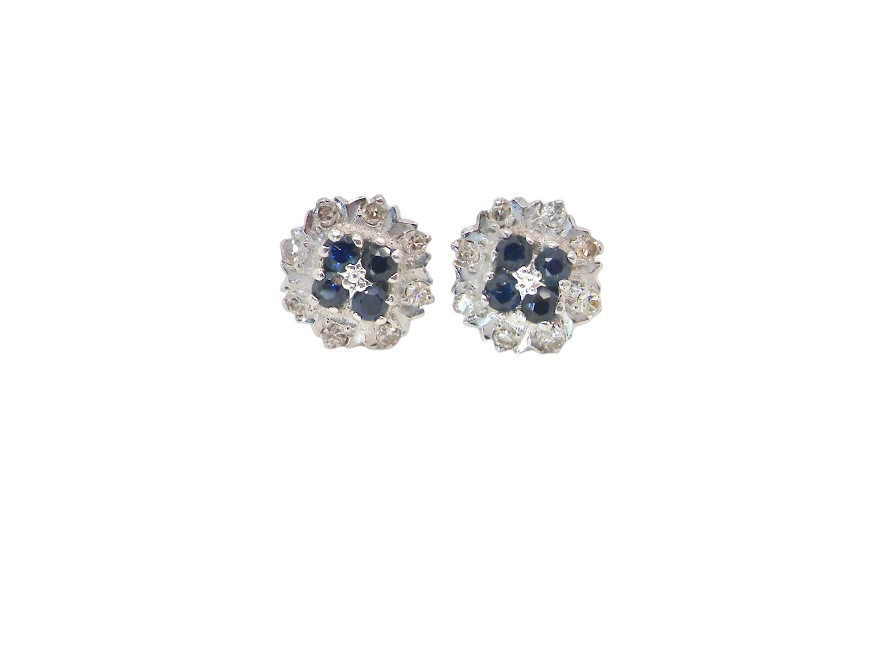 An impressive pair of Sapphire and Diamond earrings