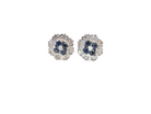 An impressive pair of Sapphire and Diamond earrings