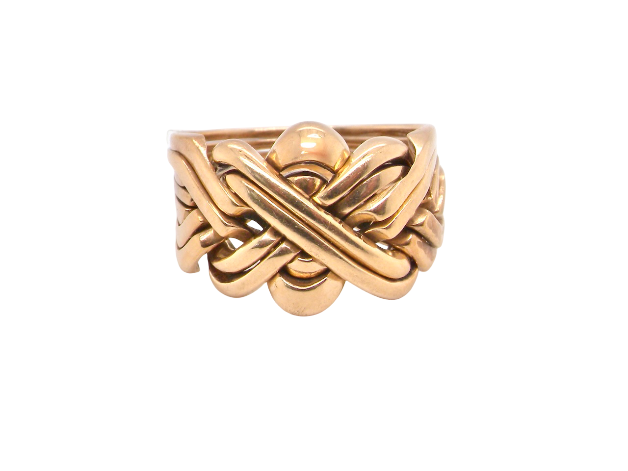 A man's gold Puzzle ring