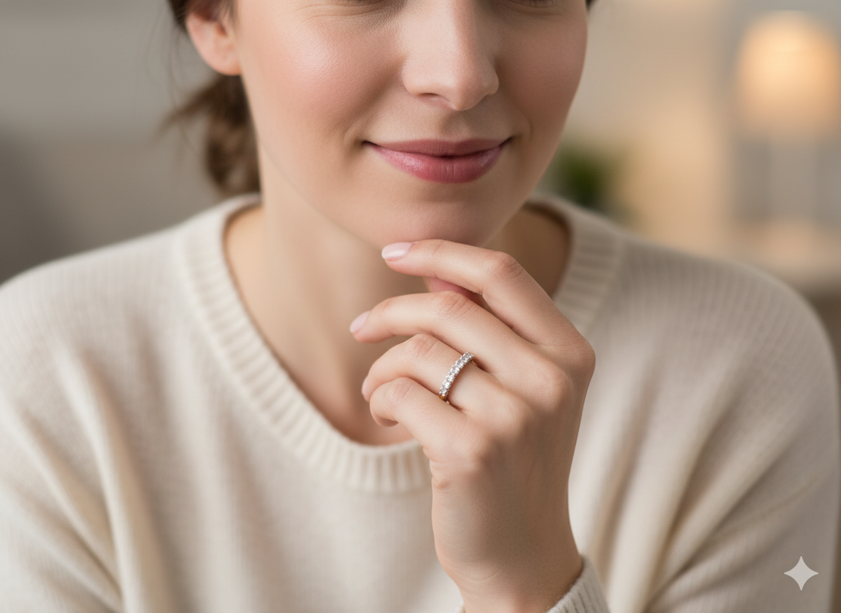 A diamond eternity ring