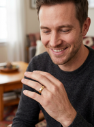 model A gentleman's wedding ring, 6.6mm width, weight 5grams.&nbsp;

Traditional D shape profile, 